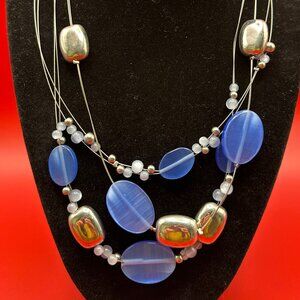 Jaclyn Smith Multi-strand silver-tone illusion necklace.